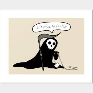 USB grim reaper Posters and Art